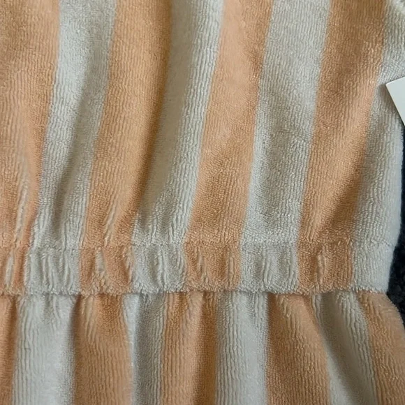 Soft Terry Cloth Baby Toddler Romper Cream and Orange 12 months - Picture 4 of 6